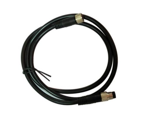 M8電纜插頭注塑成型式直式4芯公插頭轉母插頭接1米24AWG線