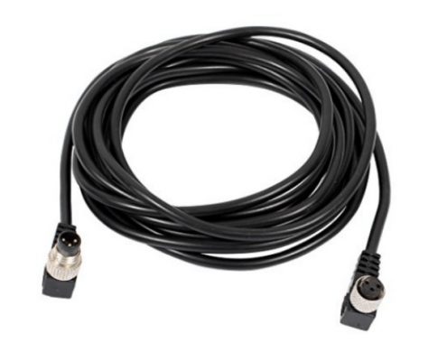 M8插頭針腳成型式插頭90度彎角3芯公插頭轉母插頭接1米PVC26AWG線