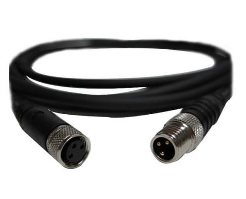 M8公轉(zhuǎn)母3芯焊線注塑成型式直式公插頭轉(zhuǎn)母插頭接1米24AWG線