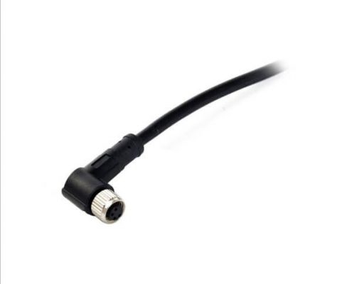 M84芯注塑母頭連接器90度彎角母插頭接1米PUR 24AWG屏蔽線