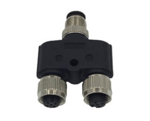 M8 5芯公轉(zhuǎn)母轉(zhuǎn)接頭B型防水M8 Y型一公轉(zhuǎn)兩母轉(zhuǎn)換器