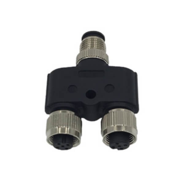 M8 5芯公轉(zhuǎn)母轉(zhuǎn)接頭B型防水M8 Y型一公轉(zhuǎn)兩母轉(zhuǎn)換器