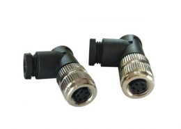 M8彎頭5芯航空連接器B型防水組裝式5芯航空母插頭