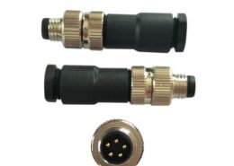 M8防水插頭裝配式5芯公插頭航空連接器