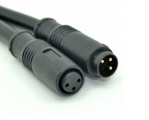 M8寶馬頭注塑成型防水直式塑料3芯公轉(zhuǎn)母拓展線1米24AWG