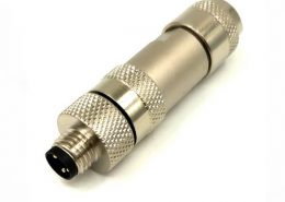 M8 3芯金屬公插頭組裝式M8工業(yè)連接器