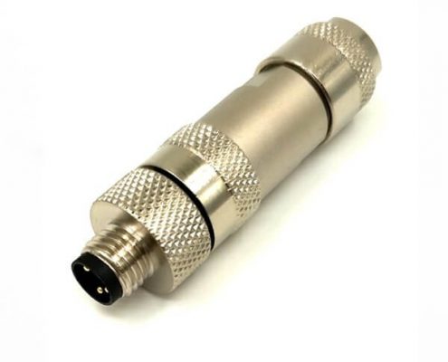 M8 3芯金屬公插頭組裝式M8工業(yè)連接器