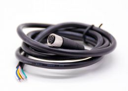 注塑線M8連接器8針母頭直式單邊注塑線A編碼1米