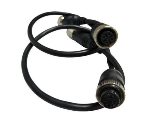 M12 4P防水接頭母頭轉(zhuǎn)GX12 4PIN 直式A扣母頭注塑線30CM AWG22