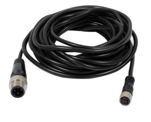 M12防水連接線4芯轉(zhuǎn)M8 4芯公轉(zhuǎn)母雙邊A扣直式不帶屏蔽注塑電纜5M AWG24