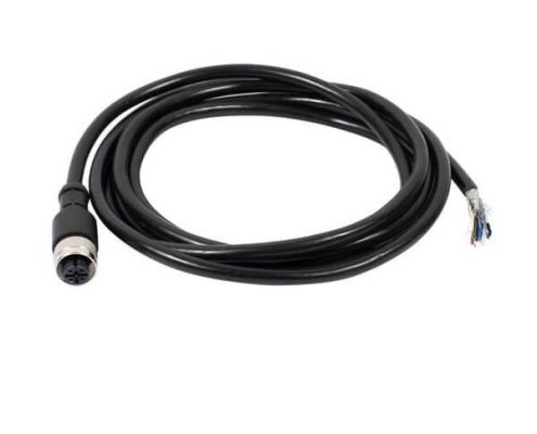 M12連接器5p A型 母直頭成型式帶線插頭不銹鋼螺絲防水不帶屏蔽2M AWG22