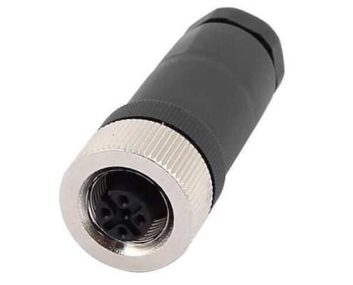 M12現(xiàn)場組裝插頭A編碼3芯母直式不帶屏蔽塑料外殼PG9