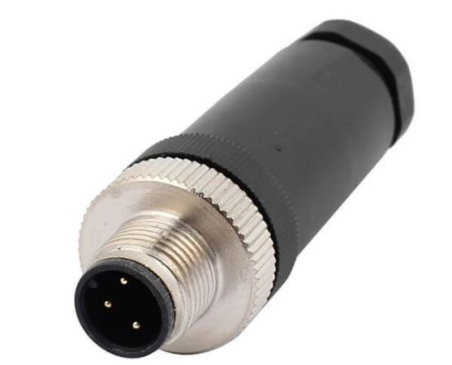 M12現(xiàn)場組裝插頭A編碼3芯公直式不帶屏蔽塑料外殼PG9