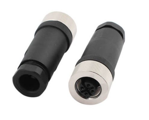 M12現(xiàn)場組裝插頭A編碼5芯母直式不帶屏蔽塑料外殼PG9