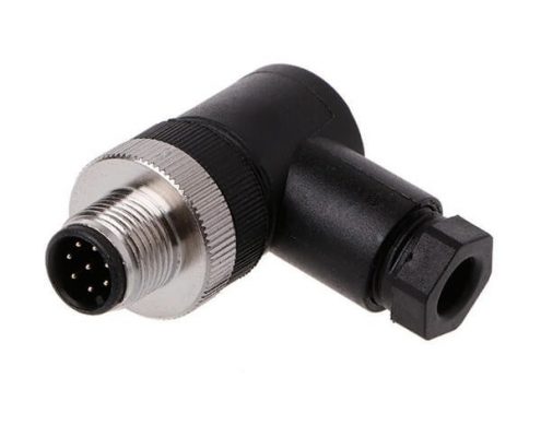 M12現(xiàn)場組裝插頭A編碼8芯公彎式不帶屏蔽塑料外殼PG7