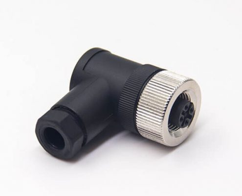 M12現(xiàn)場組裝插頭A編碼4芯母彎式不帶屏蔽塑料外殼PG7