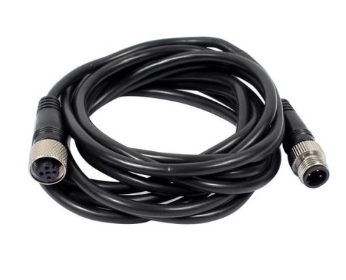 m12 3芯轉(zhuǎn)5芯電纜公轉(zhuǎn)母直式A型不帶屏蔽1M AWG22