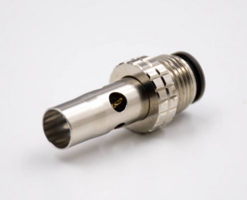 M12插頭5芯組裝接頭A扣公頭防水直式接線焊接式連接器