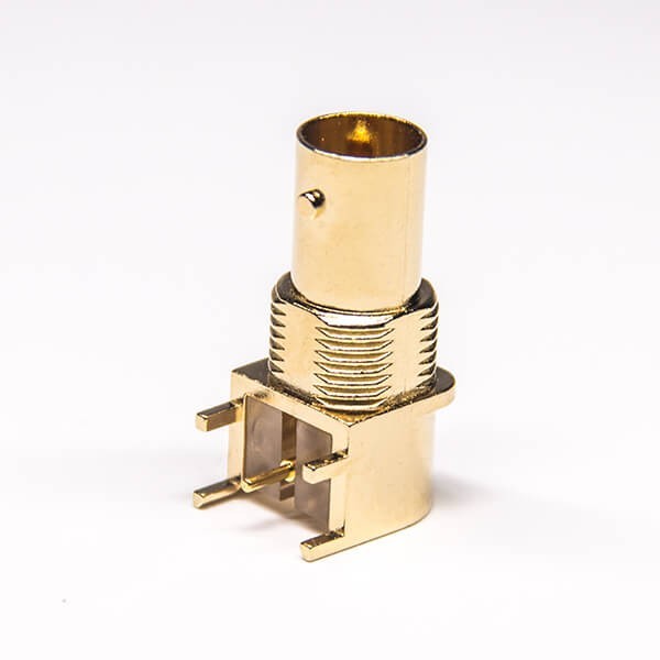bnc-connector-panel-mount-female-right-angled-bulkhead-dip-type-for-pcb-mount-75ohm(4) BNC視頻接頭連接器彎式母頭穿墻插板面板安裝