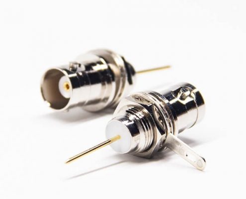 bnc單芯連接器直式穿墻鋅合金射頻同軸電纜
