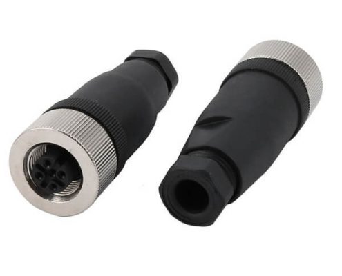 M12現(xiàn)場組裝插頭A編碼4芯母直式不帶屏蔽塑料外殼PG7