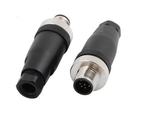 M12現(xiàn)場組裝插頭A編碼8芯公直式不帶屏蔽塑料外殼PG9