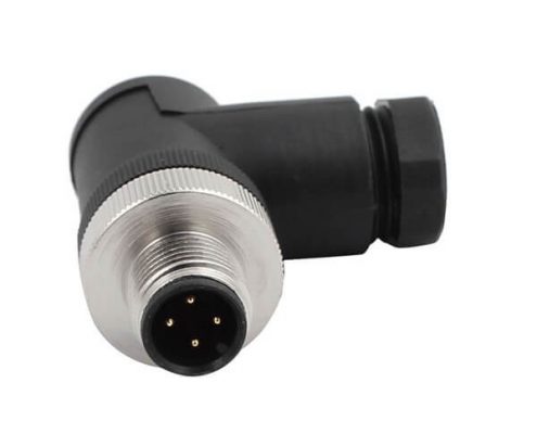 M12現(xiàn)場組裝插頭A編碼4芯公彎式不帶屏蔽塑料外殼PG7廠家