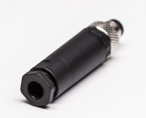 M8公插頭連接器4芯A型組裝式接線公插頭工業(yè)連接器