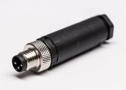 M8航空插頭連接器圓形3芯A型組裝式接線公插頭工業(yè)連接器