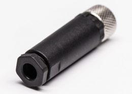 M8傳感器插頭A型3芯直頭組裝式母插頭防水航空連接器