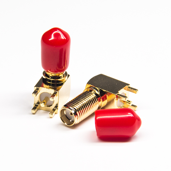 10-3 彎式sma連接器防塵母頭加長(zhǎng)螺紋插板