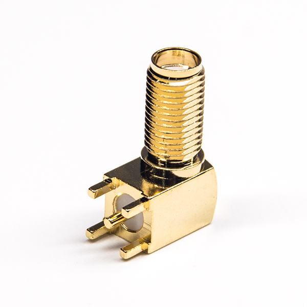 10-5 彎式sma連接器防塵母頭加長(zhǎng)螺紋插板