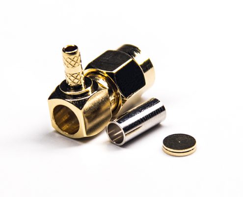 50歐姆sma連接器彎式彎式公頭壓接式接RG316線(xiàn)