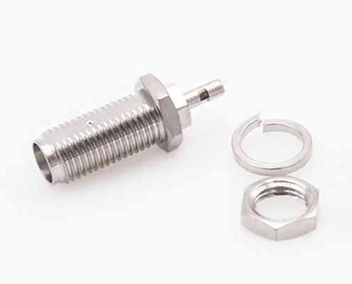 SMA接線面板安裝前鎖穿墻母頭直式開(kāi)天窗焊接式用于0.4D鍍鎳