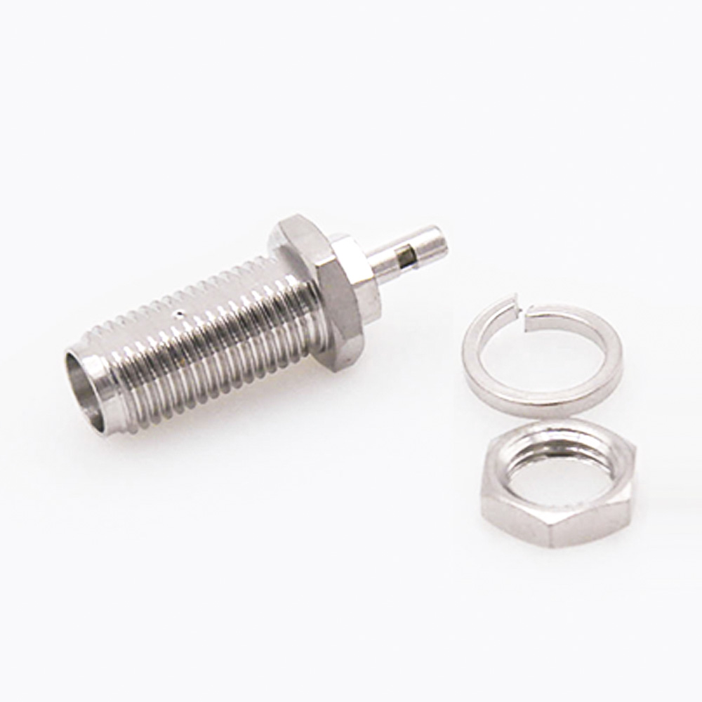 20(8) SMA接線面板安裝前鎖穿墻母頭直式開天窗焊接式用于0.4D鍍鎳