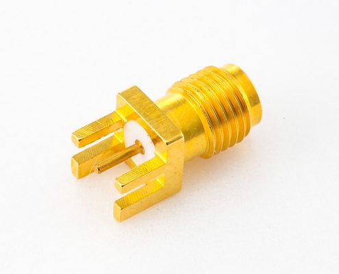 SMA卡板連接器母頭直式PCB安裝