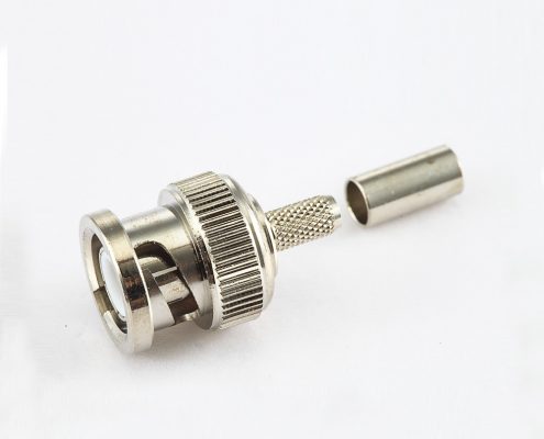 接線BNC連接器公頭直型后鎖穿墻焊接型