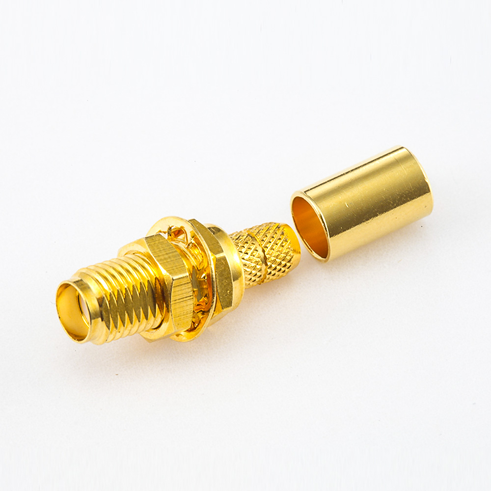 307(7) SMA連接器接線LMR200 / 3D-FB母頭直式面板安裝前鎖穿墻壓接類型