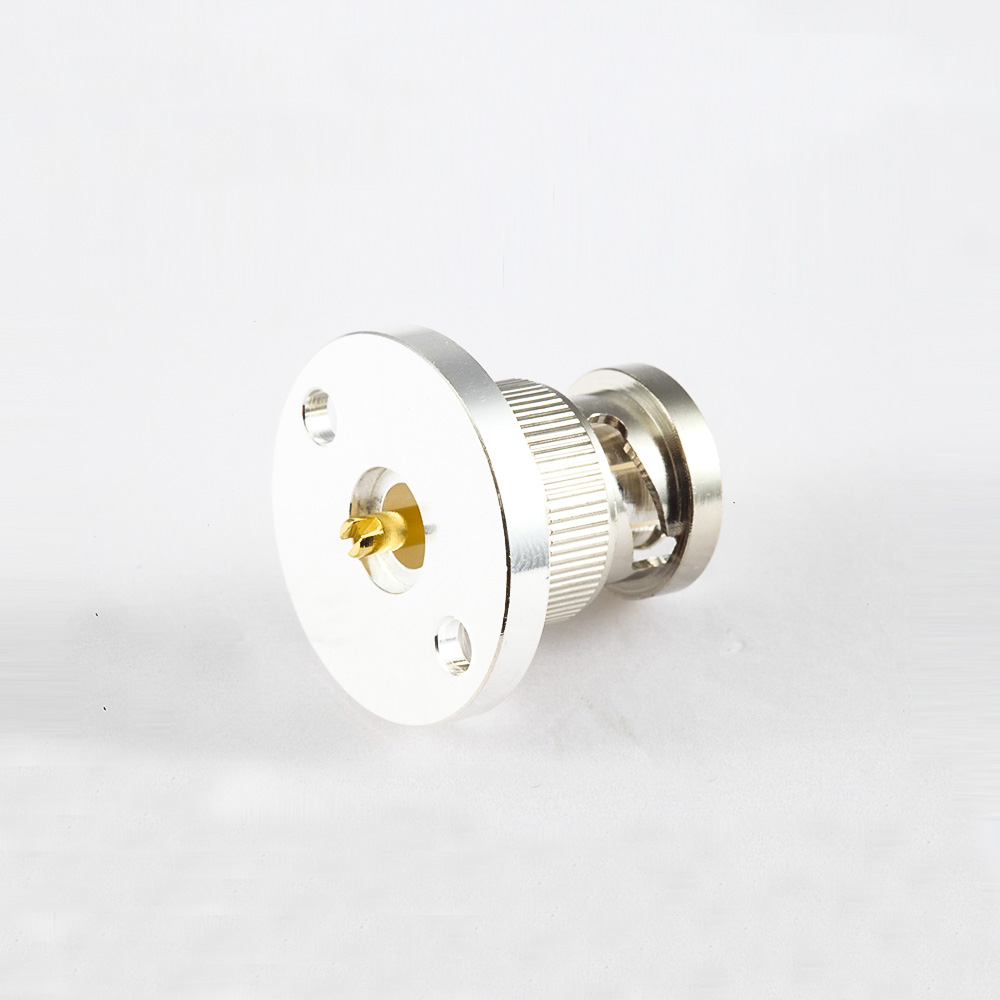 309(8) 接線BNC接地連接器公頭直式面板安裝后鎖穿墻焊接