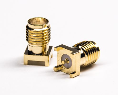 sma連接器貼板安裝母頭直式接PCB板