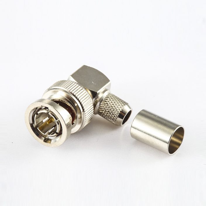 314(10) 用于RG59/SYV75-4的BNC連接器RG59公頭75Ω直式接線焊接