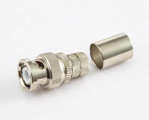 SYV50-5接線BNC連接器公頭直式螺母鎖緊型