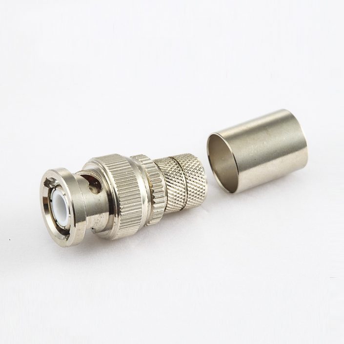 327(10) SYV50-5接線BNC連接器公頭直式螺母鎖緊型
