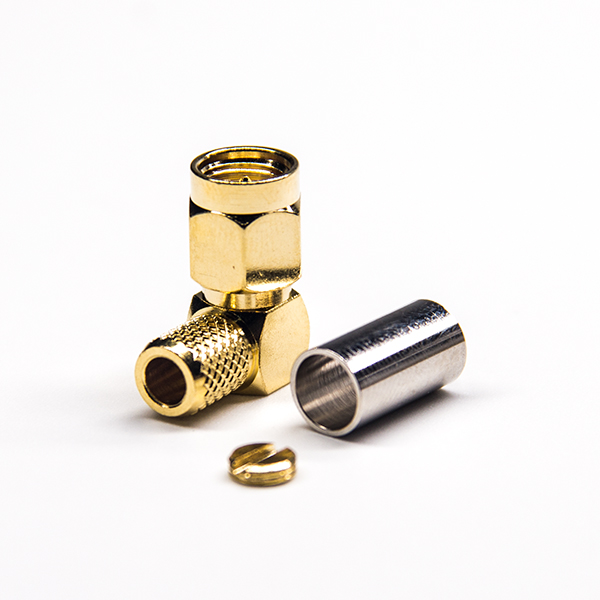 33-1 彎式公頭sma連接器50歐姆壓接式接RG6線