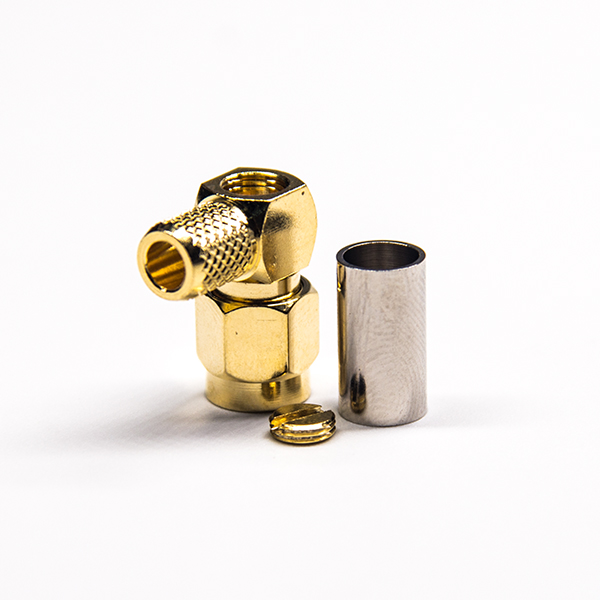 33-3 彎式公頭sma連接器50歐姆壓接式接RG6線