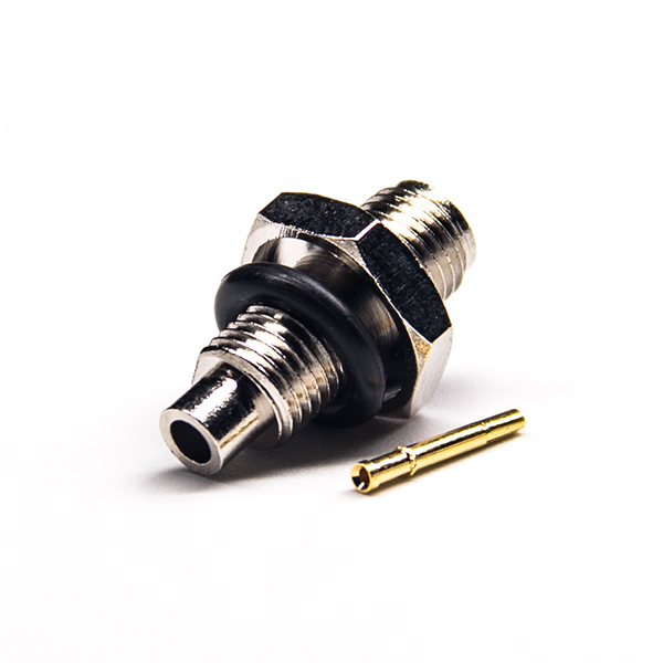 34-1 焊線式sma接頭母頭母頭針直式穿墻帶防水圈壓接