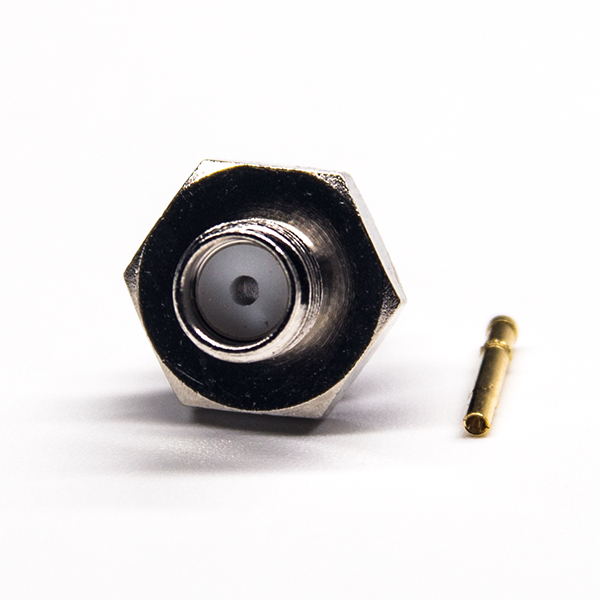 34-2 焊線式sma接頭母頭母頭針直式穿墻帶防水圈壓接