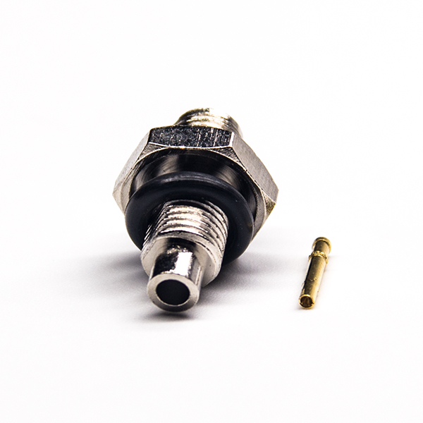 34-3 焊線式sma接頭母頭母頭針直式穿墻帶防水圈壓接