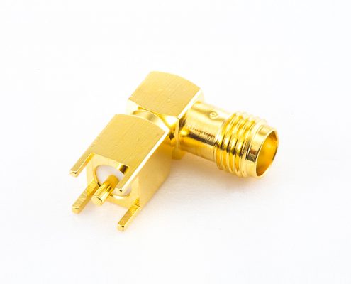 彎式SMA母頭連接器PCB安裝插孔