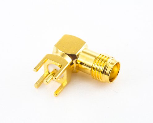 彎式插孔SMA連接器PCB安裝母頭